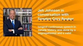 Senator Cory Booker | Conversations with Secretary Johnson #interview #coreybooker #wbgo
