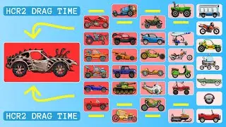 MUSCLE CAR vs EVERYONE!  SPEED TEST SHOWDOWN - IT'S DRAG RACING TIME! HILL CLIMB RACING 2
