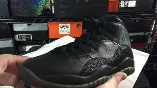 Air Jordan 10 X Retro Drake OVO Black Unboxing Review