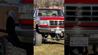 She loves riding in the red truck ❤️ #OBS #Ford #Trucks #90s #Country