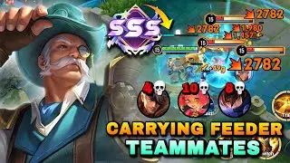 SSS! TOP ASIA HUANG ZHONG CARRYING 3 FEEDER TEAMMATES SPECIAL EDITION! | HUANG ZHONG BUILD & ARCANA