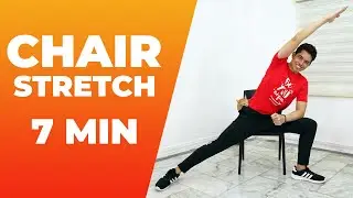 7 MIN CHAIR STRETCH &bull; Quick Work Break Stretch for Beginners &bull; Keoni Tamayo