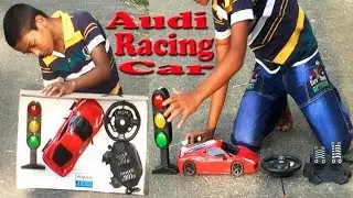 Audi racing Gravity sensor suspended operations | Audi Racing Car Unboxing & Testing | Toys for Kids