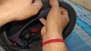 How to open padding & hide microphone in tvs xpod helmet 😀😀