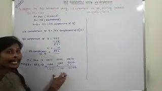 PART-1: BCD SUBTRACTION USING 10'S COMPLEMENT | BCD SUBTRACTION | BCD | DLD | STLD | 10'S COMPLEMENT