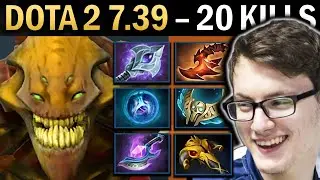 Sand King Gameplay Miracle with 20 Kills and Linkens - Dota 7.39