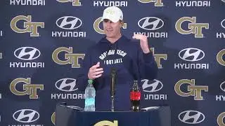 GT FB: TE Coach Nathan Brock Media Availability (Spring Practice - April 3, 2025)