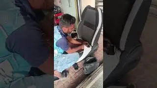seat cover fixing in Nissan magnite modified 2023 lamination magnite installing #shorts #accessories