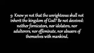 1st Corinthians Chapter 6 KJV AV Read Along