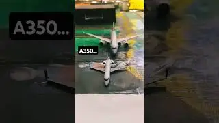 CRJ-200 V.S. a350 #smallyoutuber #aviation #1400scale #model #plane #modelairport #modelplanes#funny