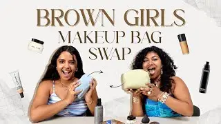Brown Girls Makeup Bag Swap Challenge ft. Khushi Chaudhry & Tanshi💄🌟