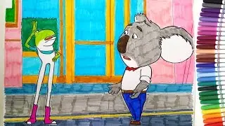 SING MOVIE Buster Moon Koala and the Frog Coloring Pages | Speed Coloring Video for Kids