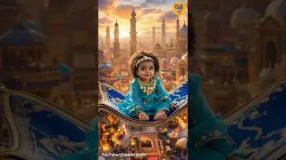 Cute Babies Aladdin Inspired Outfits on Flying Carpets ❤😍