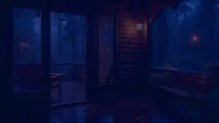 Rain on Cabin Windows & Porch — Fall Asleep Fast | ASMR White Noise