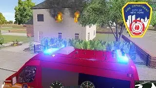 Emergency Call 112 &ndash; FDNY Responds to House Fire! 4K