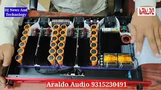 Araldo Audio D class amplifier model number MT 8500 4 channel high quality amplifier