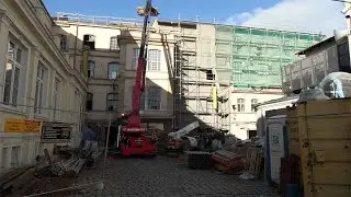 Trwa remont budynku administracyjnego byłych zakład&oacute;w wł&oacute;kienniczych Bielbaw