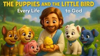 🕊️ The Puppies and the Little Bird | Every Life is Precious to God 💛