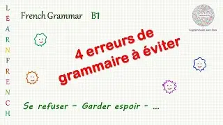 French common mistakes - B1 - French grammar
