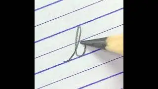 Learn to write cursive small letter b | Cursive writing for beginners with pencil