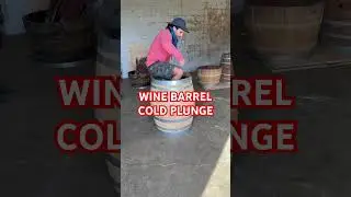 DIY COLD PLUNGE FROM WINE BARREL #coldplunge #diy #winebarrel