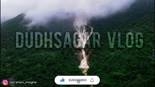 The Entire Dudhsagar Waterfall in One Video | Darshan Vlog #goa #waterfall #dudhsagarwaterfalls