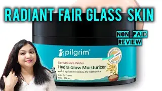 VIRAL PILGRIM KOREAN RICE WATER HYDRA GLOW MOISTURIZER REVIEW #skincare #beauty #review #amazonfinds