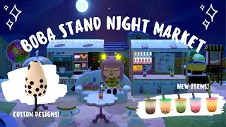 TIME TRAVELING FOR BOBA AND BUILDING A NIGHT MARKET! Easy/Low Effort | Animal Crossing New Horizons