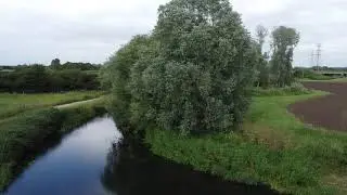 River Chelmer Navigation at Sandford Lock (silent drone footage)