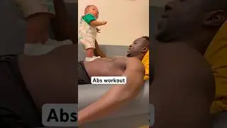 Abs workout #biracial #babyboy #biracialfamily #baby #newborn #mixedbabies #mixedfamilyvlogs