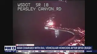 Man charged with DUI, vehicular homicide after SR 18 crash  | FOX 13 Seattle