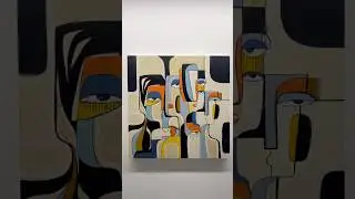 Modern Abstract Faces Art in Acrylics | Cubism Style