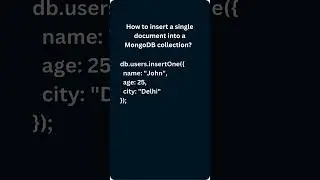🔥 How to Insert a Single Document in MongoDB in 60 Seconds!