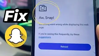 Aw Snap Error Problem On Chrome