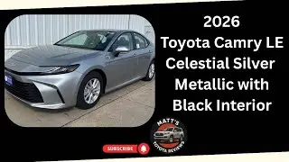 Toyota Camry LE 2026, цвет Celestial Silver Metallic, черный салон