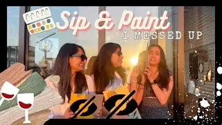 Create a Comp card + Sip & Paint w my girls!🫶🏻