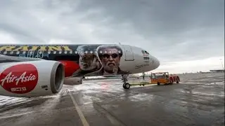 Kabali Featuring New Air Asia plane unveiled its pics