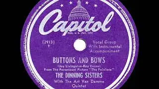 1948 HITS ARCHIVE: Buttons And Bows - Dinning Sisters & Art Van Damme