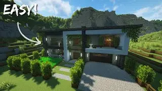 Minecraft: How to Build a Large Modern House (Tutorial)