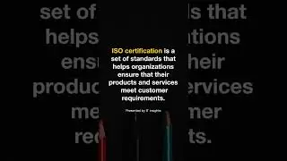 What is ISO certification #informationtechnology #software #technology