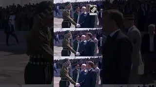 PM Modi, Prez Macron meet Indian Tri-Services contingent at Bastille Day Parade