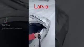 Driving Latvian snowy country roads 🇱🇻