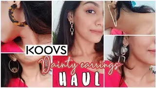 Koovs Minimal Dainty jewellery haul under ₹500 | Style fiesta earrings review & studed hair pins