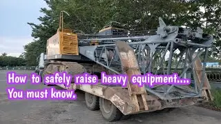 Loading Process Of Sany Crawler Crane SCC550L On LowBed Truck