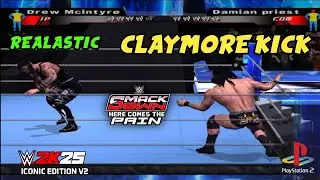 WWE SMACKDOWN HCTP 2K25 PS2 MOD | custom moves | drew McIntyre vs Damian priest | download