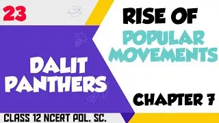 DALIT PANTHERS | CHAPTER 7 | RISE OF POPULAR MOVEMENTS | CLASS 12 | NCERT |