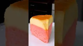 Fresaflan Flan Cake Chocoflan de Fresa Recipe #shorts