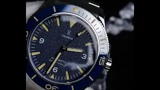 Cronos Sea Diver Men Watch Sandwich Dial Metal Band 1