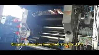 Chilled Cast Iron PLC Four Roll Calender Machine For Rubber Coating