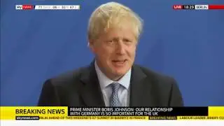 PM Boris Johnson and German Chancellor Angela Merkel's press conference in Berlin